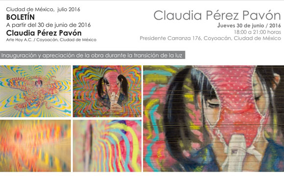 exposiciones Anteriores, Inauguración y apreciación de la obra durante la transición de la luz, Claudia Pérez Pavón