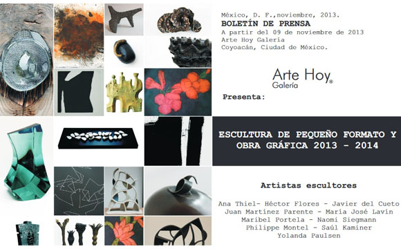 exposiciones Anteriores, Escultura de pequeño formato y obra gráfica 2013-2014, Ana Thiel