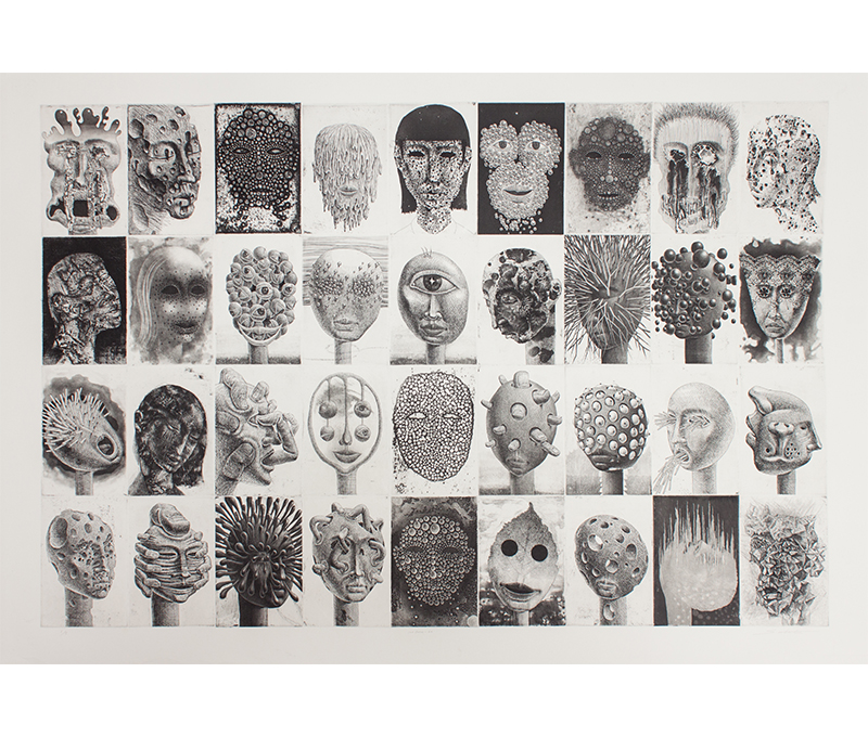 Tomiyuki  Sakuta, Obra, 100 faces -40, Arte Hoy, Galería