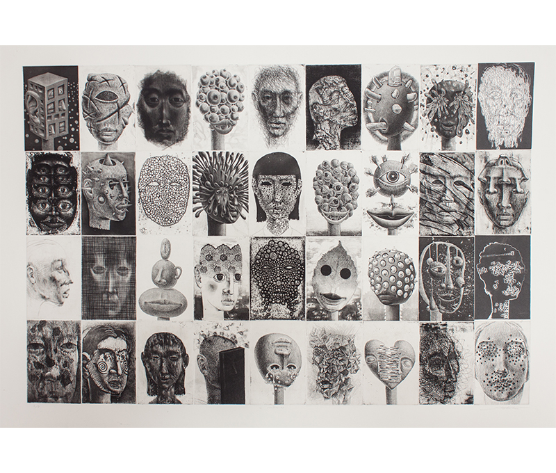 Tomiyuki  Sakuta, Obra, 100 faces -43, Arte Hoy, Galería